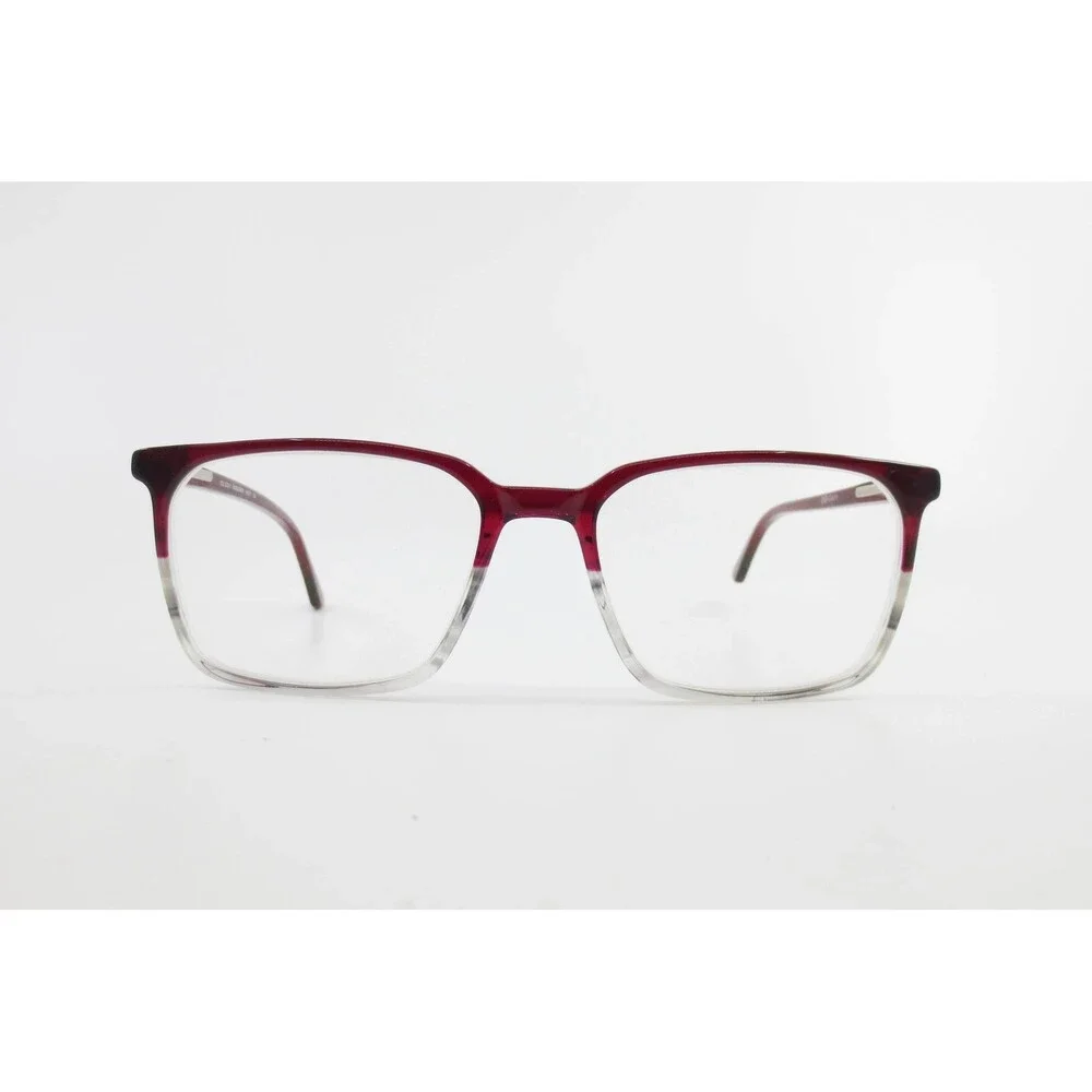 Otis + Grey OG 20241 Burgundy Clear Rectangular Eyeglass Frames 54-17-145